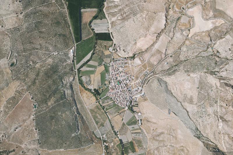 Ortofoto actual del núcleo de Cacín