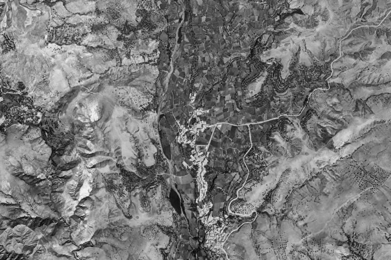 Ortofoto de 1956-1957 del núcleo de Cádiar