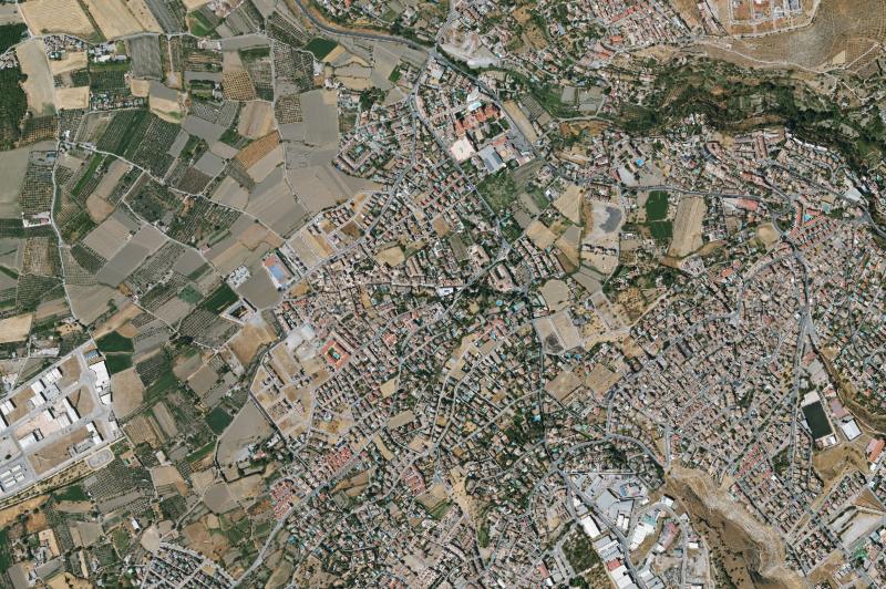 Ortofoto actual del núcleo de Cájar