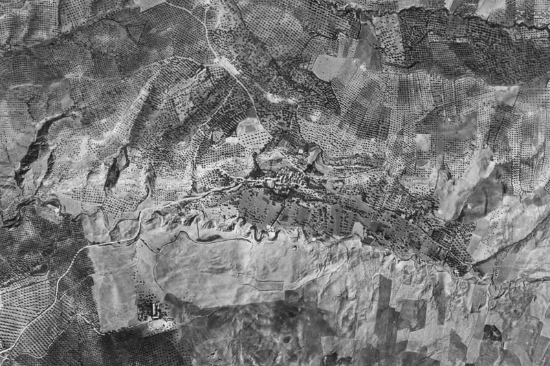 Ortofoto de 1956-1957 del núcleo de Calicasas