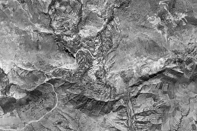 Ortofoto de 1956-1957 del núcleo de Cástaras