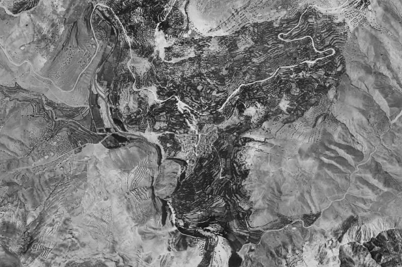 Ortofoto de 1956-1957 del núcleo de Castril