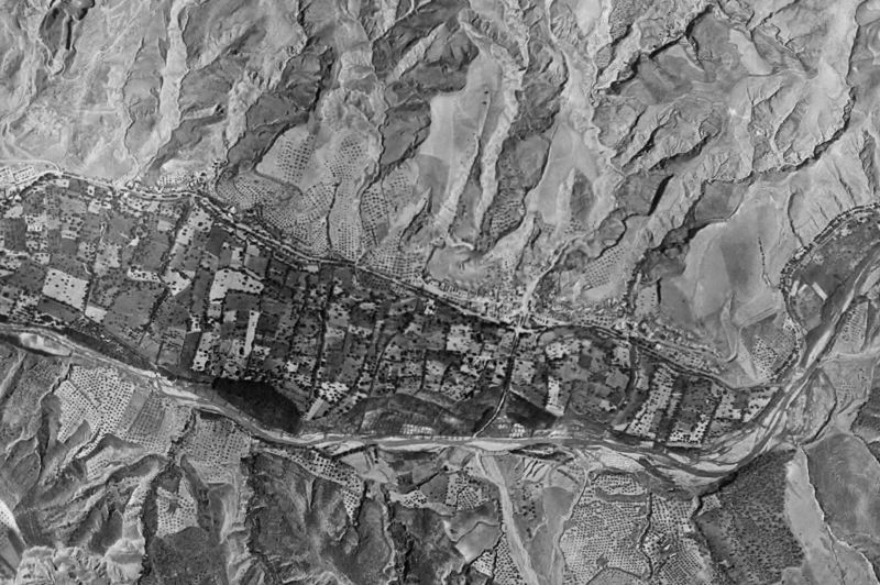 Ortofoto de 1956-1957 del núcleo de Cenes de la Vega
