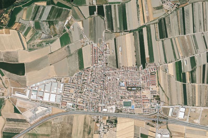 Ortofoto actual del núcleo de Cijuela