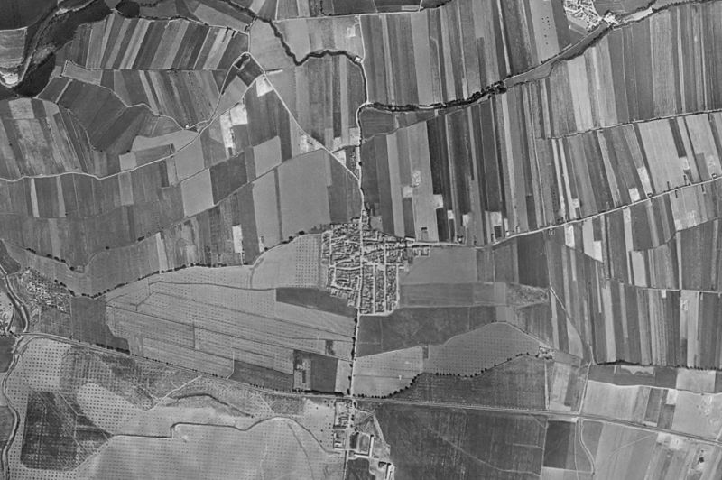 Ortofoto de 1956-1957 del núcleo de Cijuela