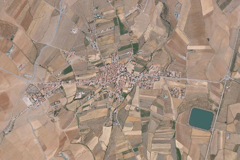 Ortofoto actual del núcleo de Cogollos de Guadix