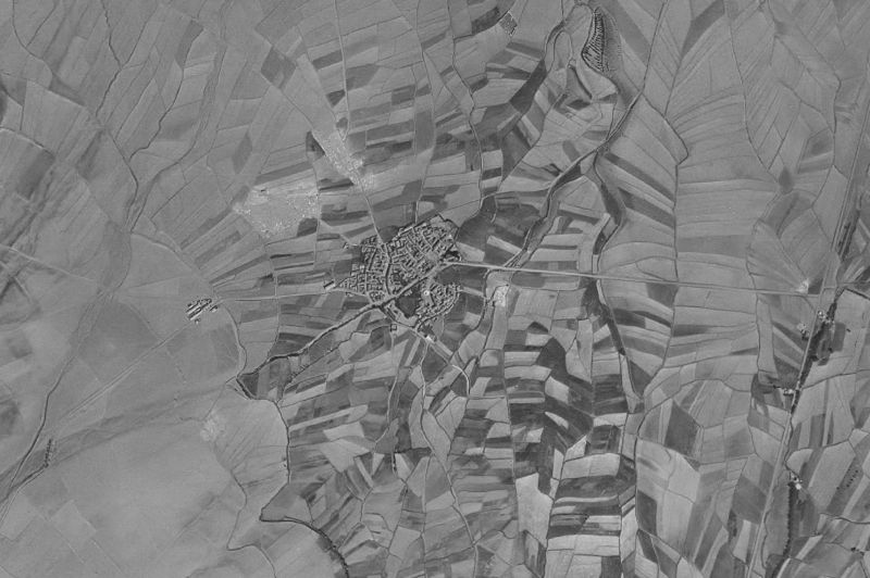 Ortofoto de 1956-1957 del núcleo de Cogollos de Guadix