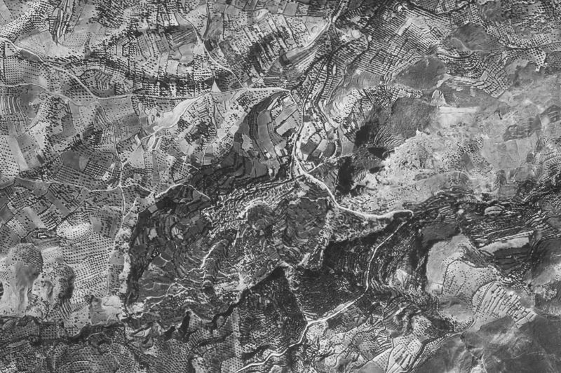 Ortofoto de 1956-1957 del núcleo de Cogollos de la Vega