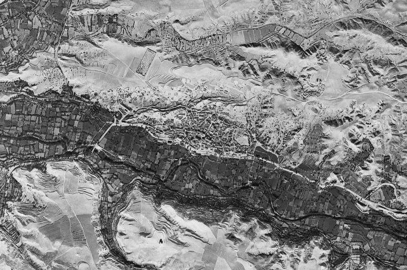 Ortofoto de 1956-1957 del núcleo de Cúllar
