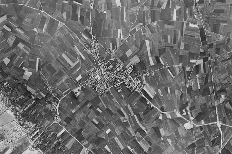 Ortofoto de 1956-1957 del núcleo de Cúllar Vega