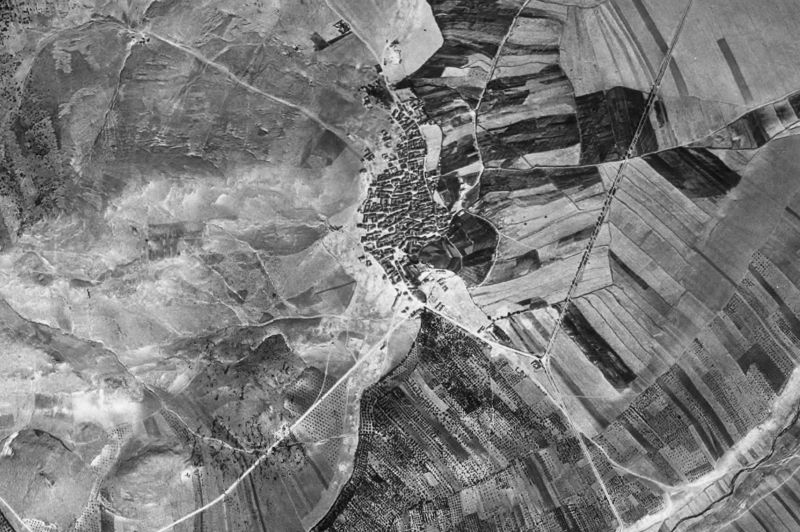Ortofoto de 1956-1957 del núcleo de Darro