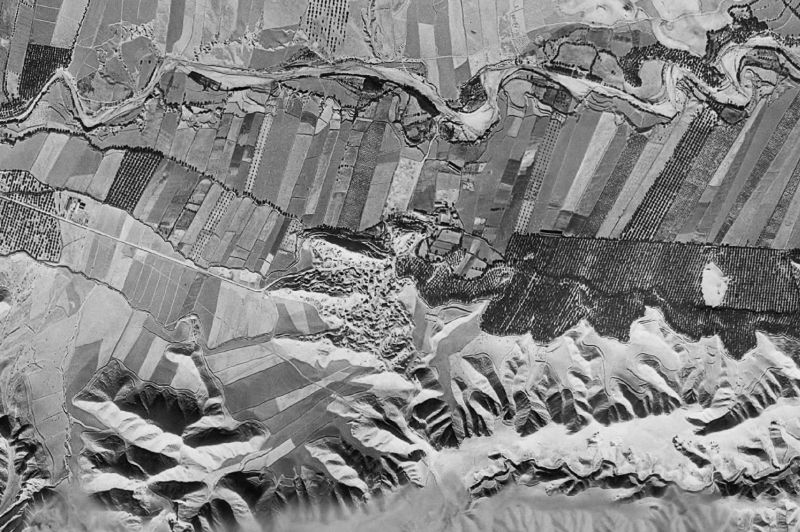 Ortofoto de 1956-1957 del núcleo de Dehesas de Guadix