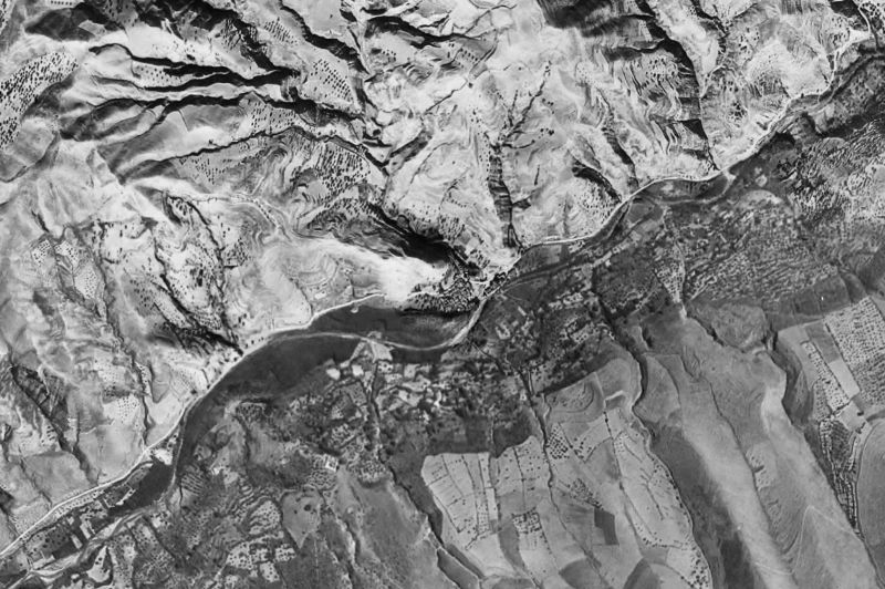 Ortofoto de 1956-1957 del núcleo de Dúdar