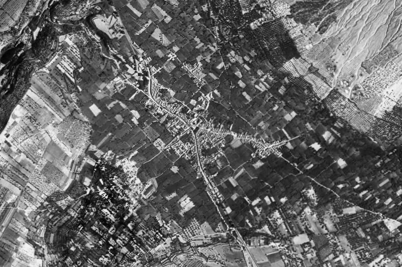 Ortofoto de 1956-1957 del núcleo de Dúrcal