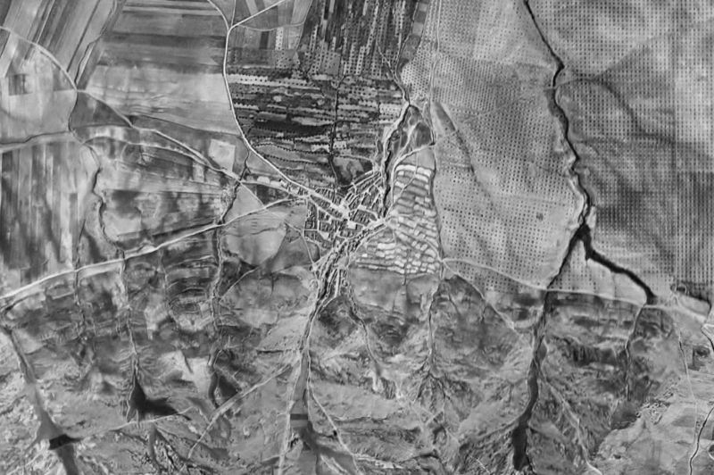 Ortofoto de 1956-1957 del núcleo de Escúzar