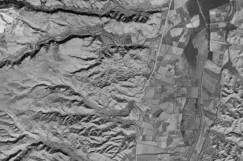 Ortofoto de 1956-1957 del núcleo de Fonelas