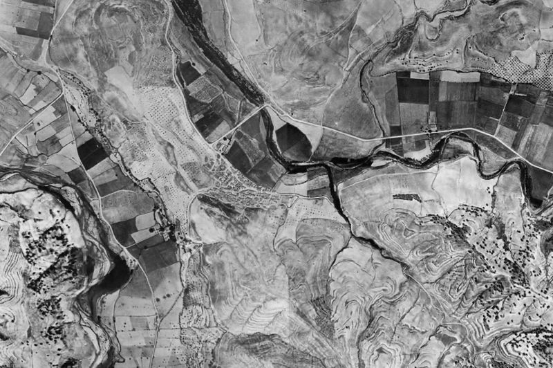 Ortofoto de 1956-1957 del núcleo de Fornes