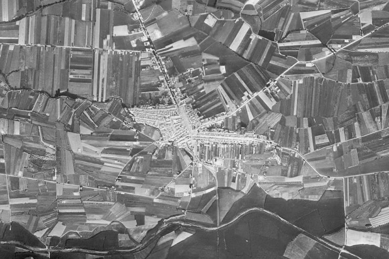Ortofoto de 1956-1957 del núcleo de Fuente Vaqueros