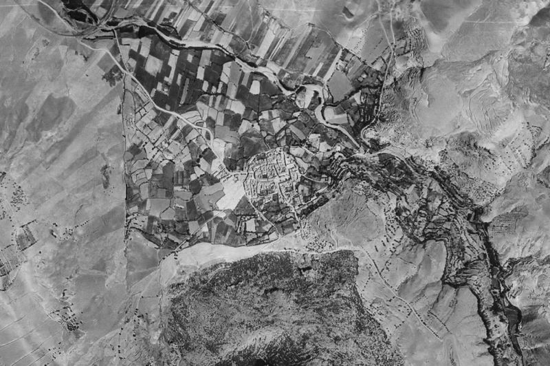 Ortofoto de 1956-1957 del núcleo de Gor