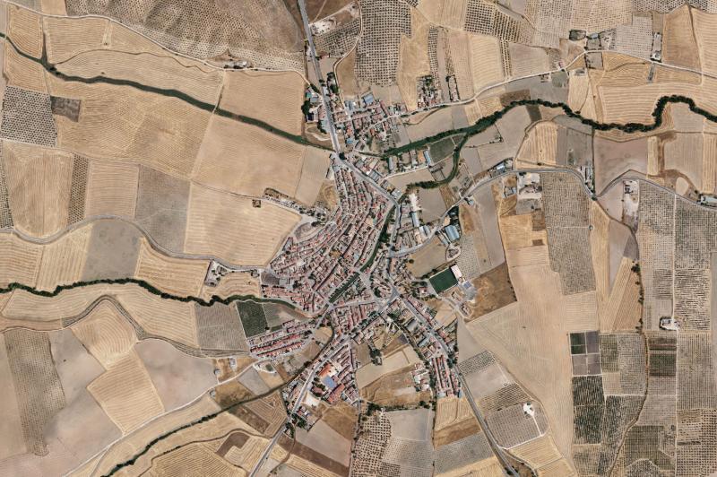 Ortofoto actual del núcleo de Guadahortuna