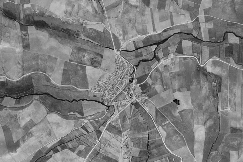 Ortofoto de 1956-1957 del núcleo de Guadahortuna