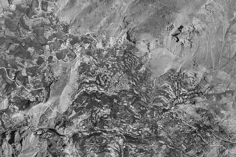 Ortofoto de 1956-1957 del núcleo de Güéjar Sierra