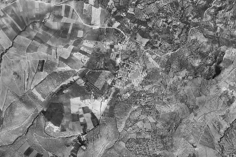 Ortofoto de 1956-1957 del núcleo de Güevéjar