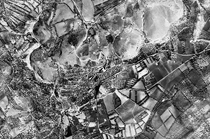 Ortofoto de 1956-1957 del núcleo de Íllora