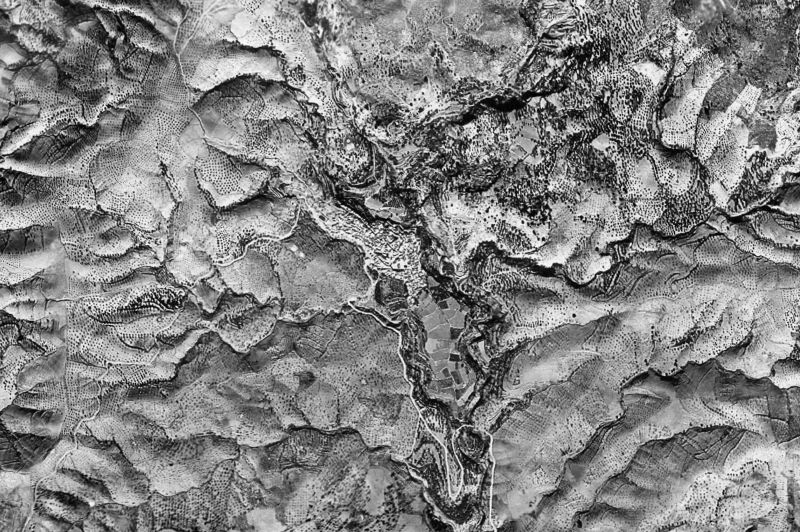 Ortofoto de 1956-1957 del núcleo de Ítrabo