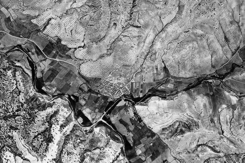 Ortofoto de 1956-1957 del núcleo de Jayena