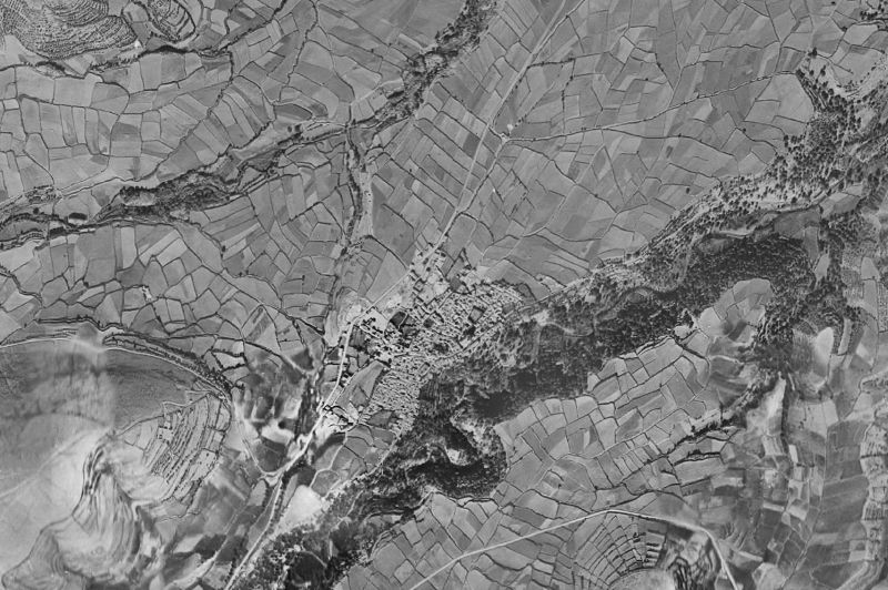 Ortofoto de 1956-1957 del núcleo de Jérez del Marquesado