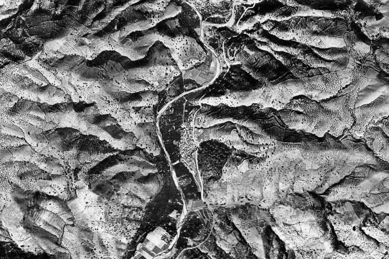Ortofoto de 1956-1957 del núcleo de Jete