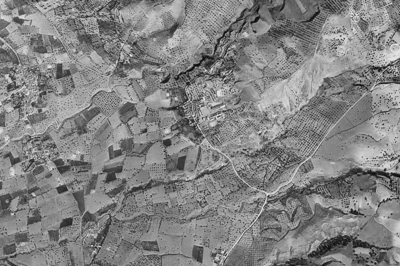 Ortofoto de 1956-1957 del núcleo de Jun