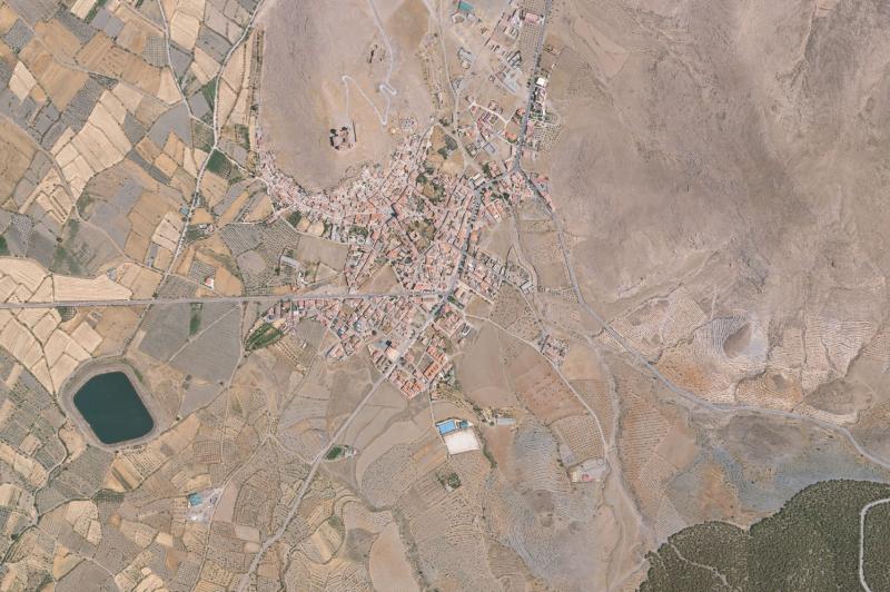 Ortofoto actual del núcleo de La Calahorra