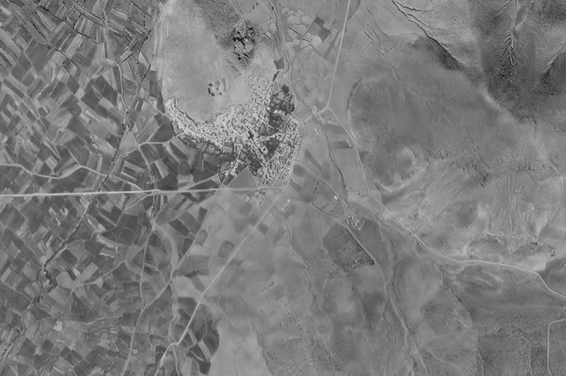 Ortofoto de 1956-1957 del núcleo de La Calahorra