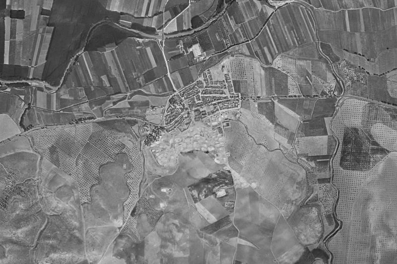 Ortofoto de 1956-1957 del núcleo de Láchar