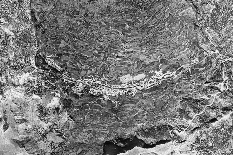 Ortofoto de 1956-1957 del núcleo de Lanjarón