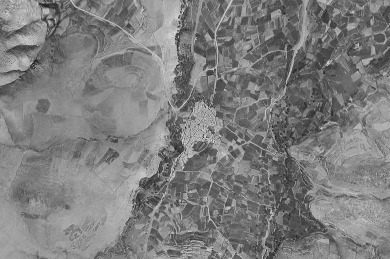 Ortofoto de 1956-1957 del núcleo de Lanteira