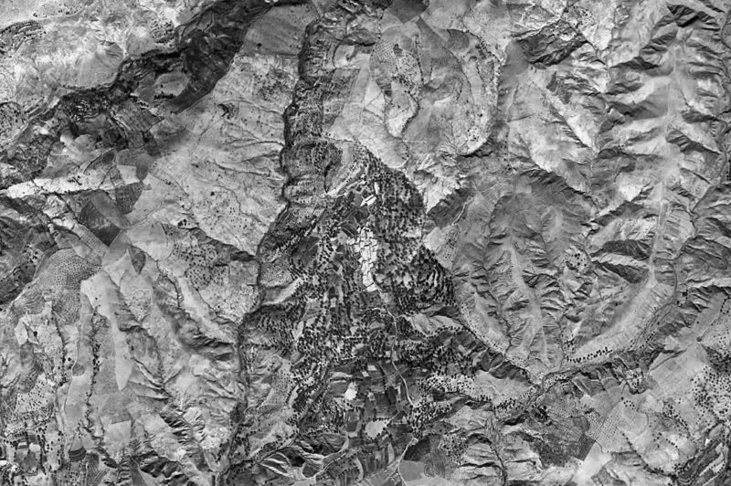 Ortofoto de 1956-1957 del núcleo de Lobras
