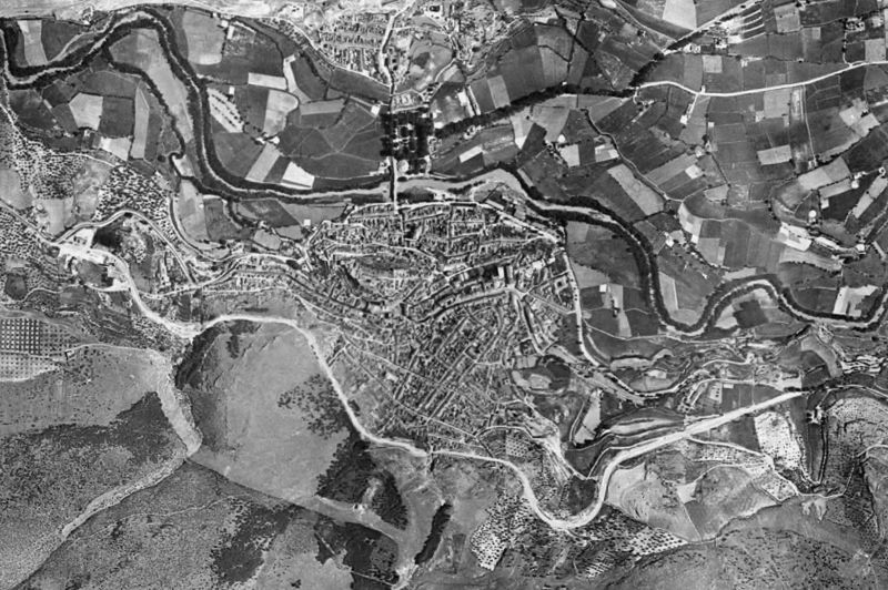 Ortofoto de 1956-1957 del núcleo de Loja