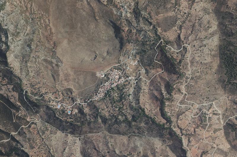 Ortofoto actual del núcleo de Lújar