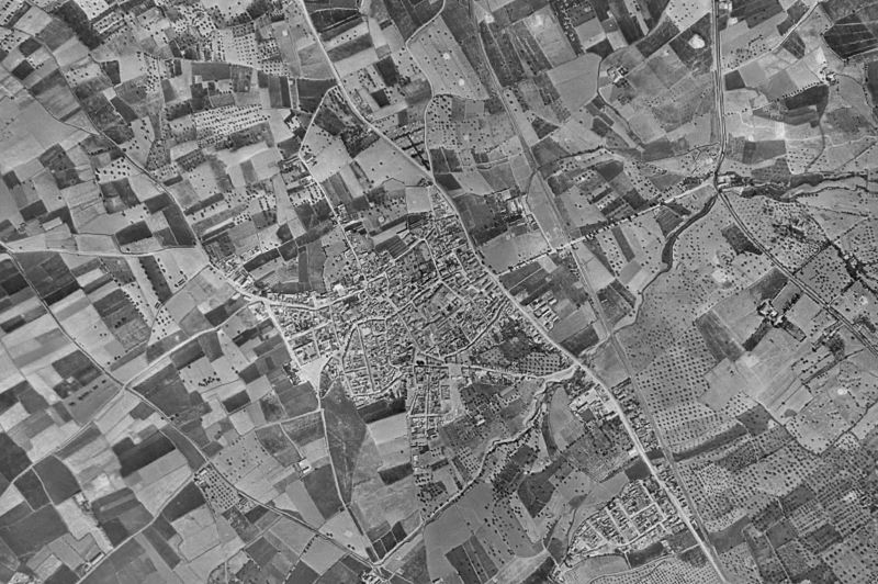 Ortofoto de 1956-1957 del núcleo de Maracena