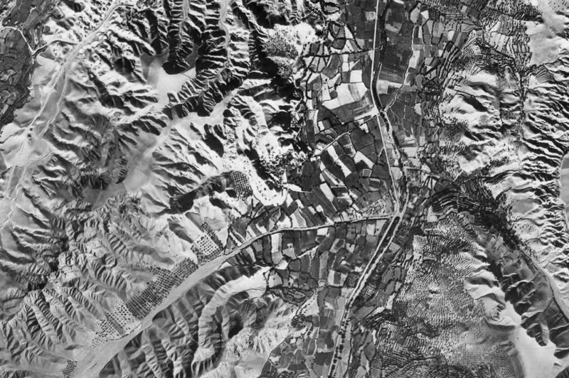 Ortofoto de 1956-1957 del núcleo de Marchal