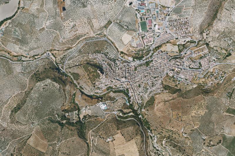 Ortofoto actual del núcleo de Montefrío