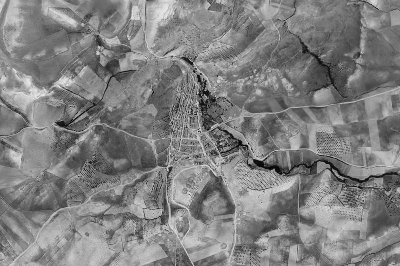 Ortofoto de 1956-1957 del núcleo de Montejícar