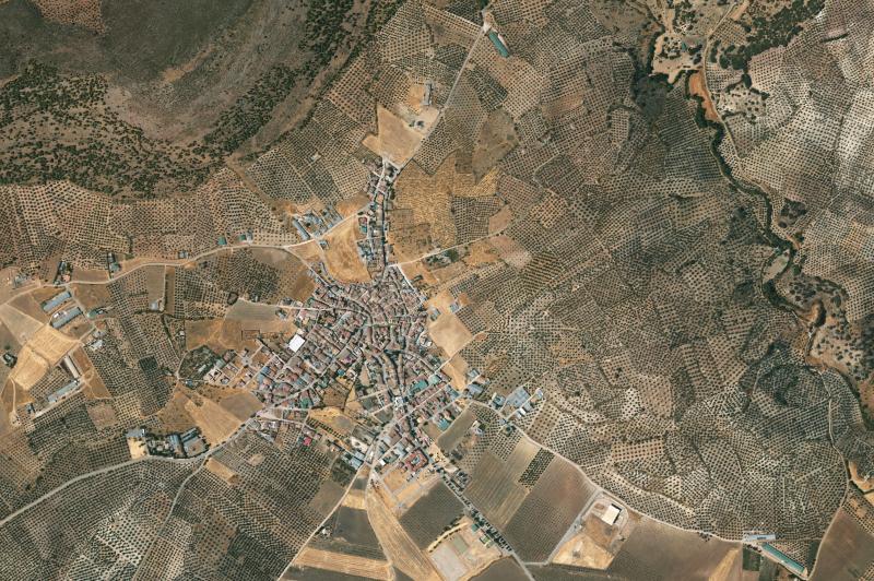 Ortofoto actual del núcleo de Montillana