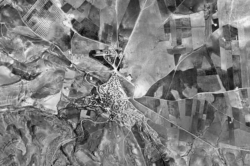 Ortofoto de 1956-1957 del núcleo de Moraleda de Zafayona