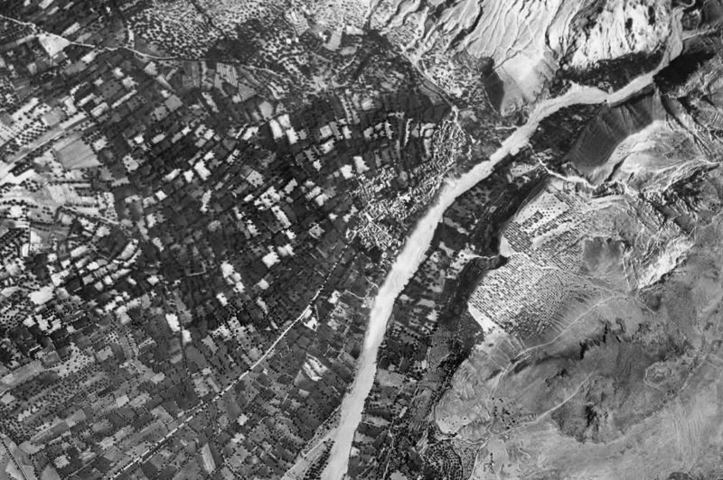 Ortofoto de 1956-1957 del núcleo de Nigüelas