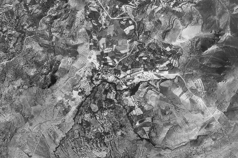 Ortofoto de 1956-1957 del núcleo de Nívar