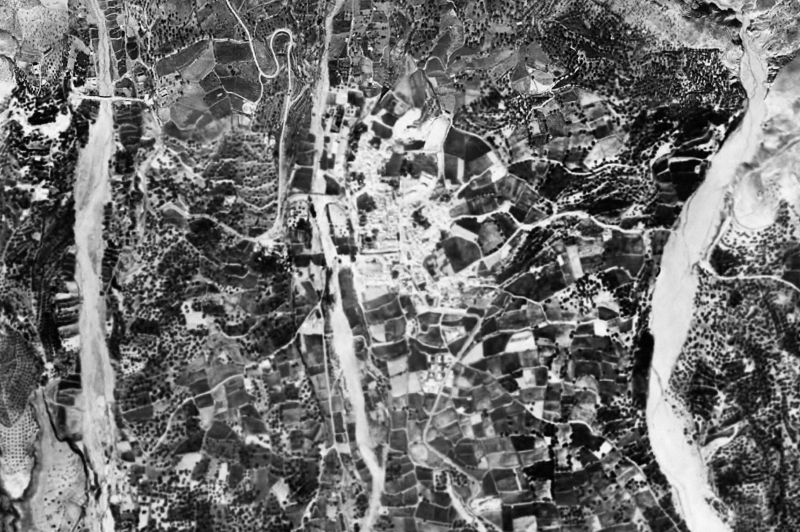 Ortofoto de 1956-1957 del núcleo de Órgiva